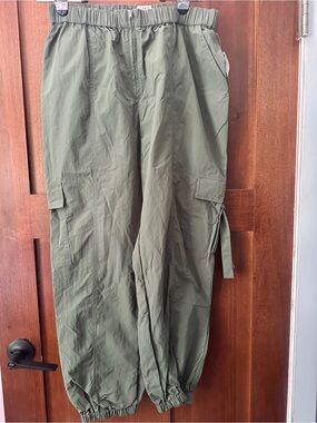 Bar III Olive Cargo Jogger Pants